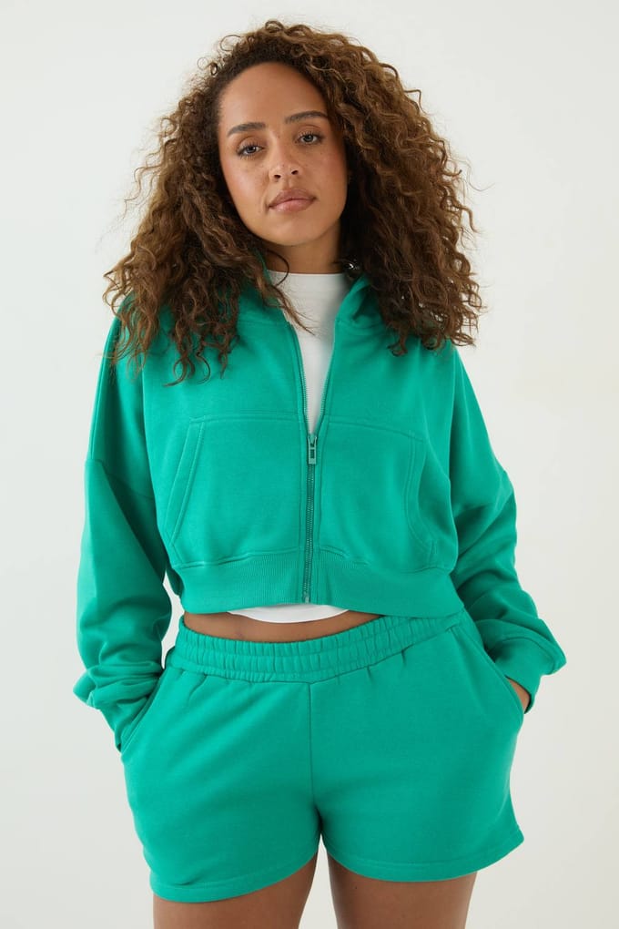 Dames Dsgn Studio Losse Sweat Short | Green | Maat: 2XL