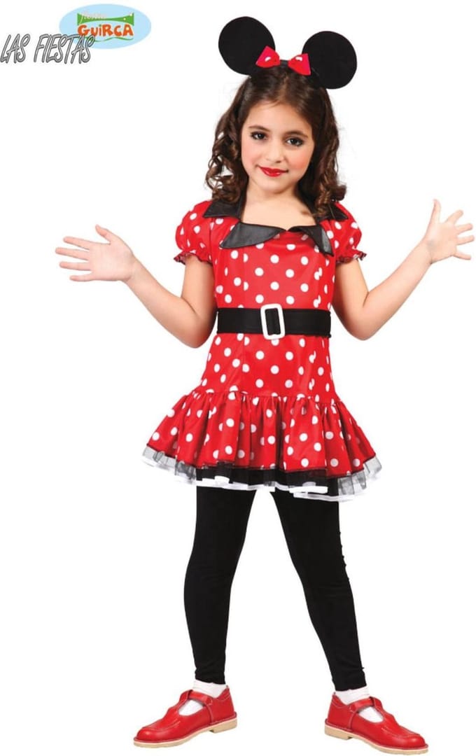Fiestas Guirca Verkleedjurk Minnie Mouse Polyester Mt 10-12 Jaar