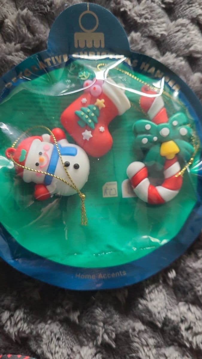 Decoratieve kerstboom kerst hangers. Sneeuwpop stok laars 3 stuks / 3D kerstboomversiering