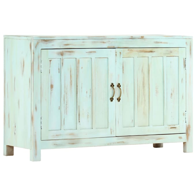 vidaXL - Dressoir - 110x35x70 - cm - massief - mangohout - lichtblauw