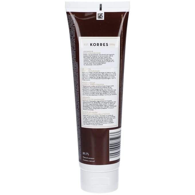 Korres Arganolie - Kleuring en verzorging Post-Colour Mask Basic Dames 125 ml