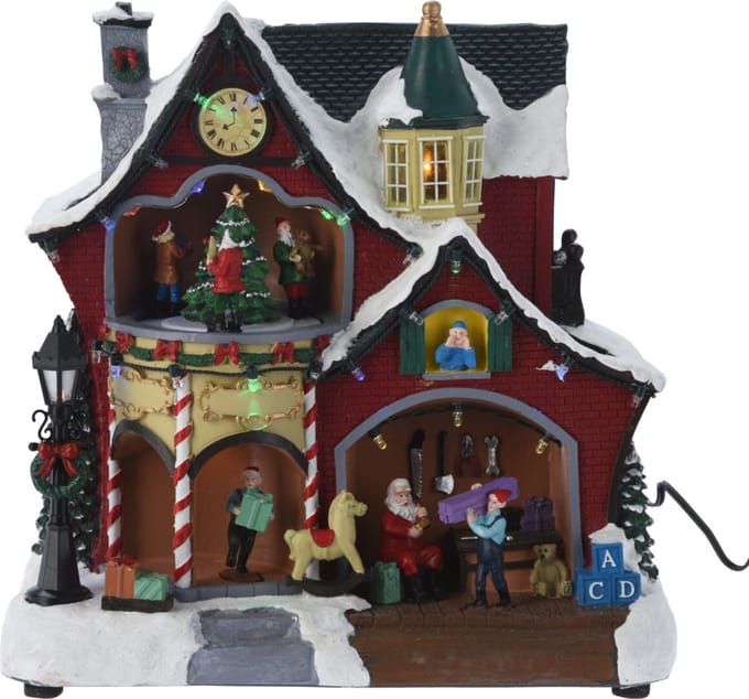 Bewegende kerstscène Hoofdkwartier van de Kerstman