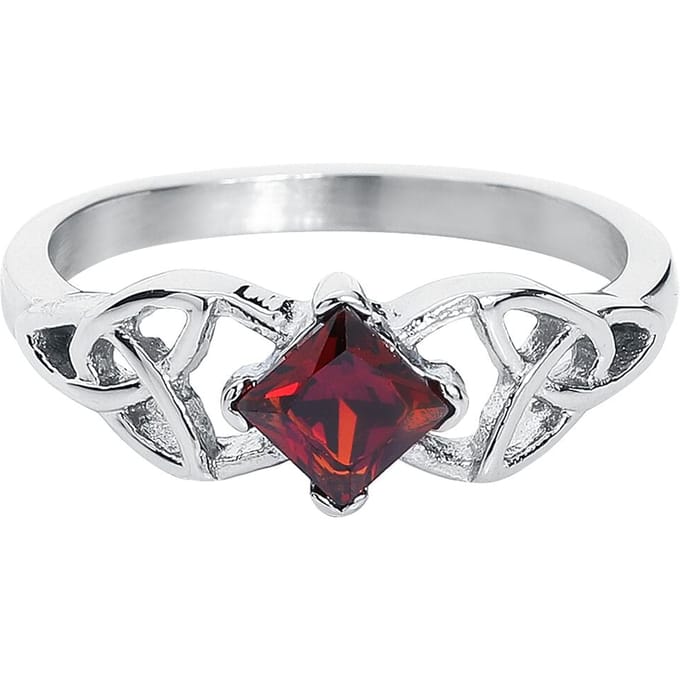 etNox - Gothic Ring - Celtic Knot - voor Vrouwen - zilverkleurig