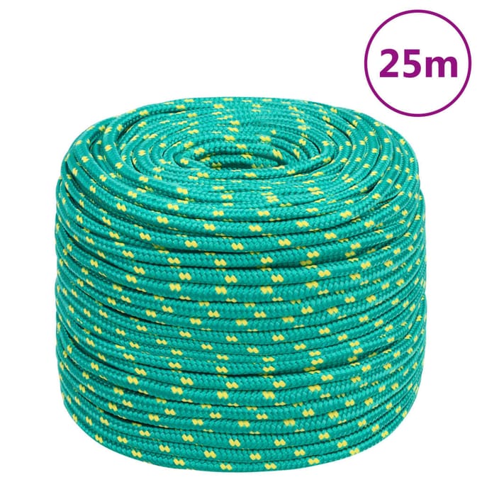 vidaXL - Boottouw - 10 - mm - 25 - m - polypropyleen - groen