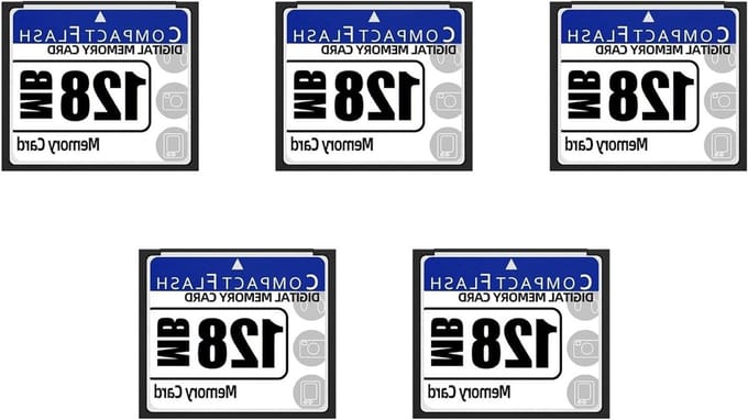 Compact Flash Kaarten - Geheugenkaarten - Camera Opslag - Ultra Hoge Snelheid - 128 MB - Wit Blauw