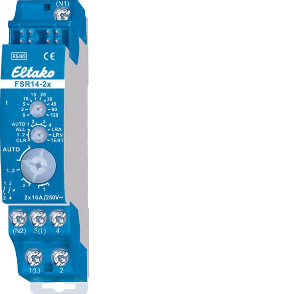 Eltako FSR14-2x Busschakelactor RS485 2-kanaals DIN-rails Schakelvermogen (max.) 2000 W