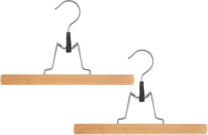 5Five Kledinghangers - voor broeken - 9x stuks - 25 x 16 cm - klemhangers