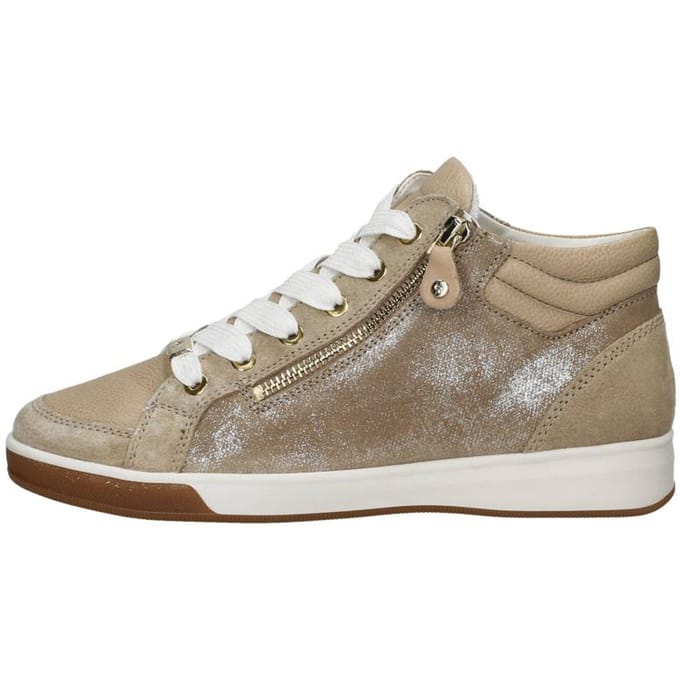 Ara Rom ST High Soft Veterschoenen Hoog - Beige - Maat 35.5