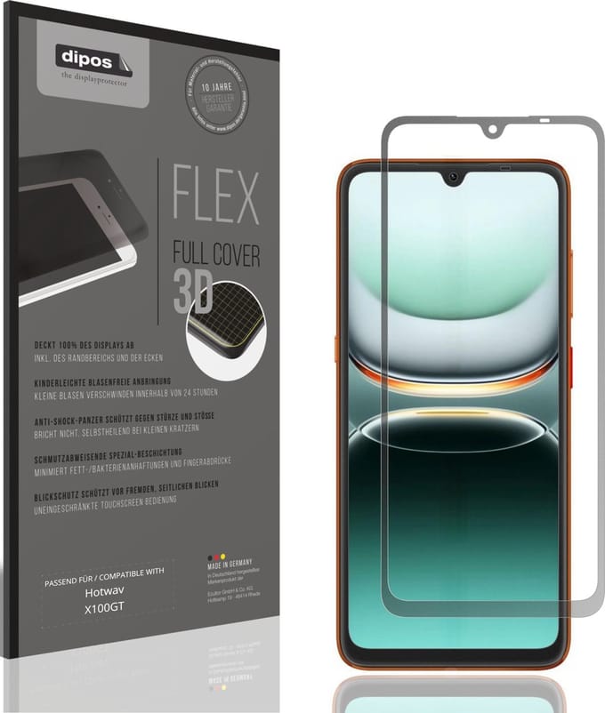 dipos FLEX – Matte Privacy Screenprotector geschikt voor Hotwav X100GT | Volledige Schermbescherming | Case-Friendly