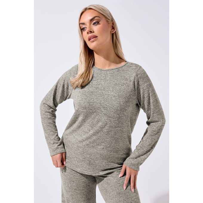 Limited Collection Natuurlijke Bruine Top Met Lange Mouwen Size 48