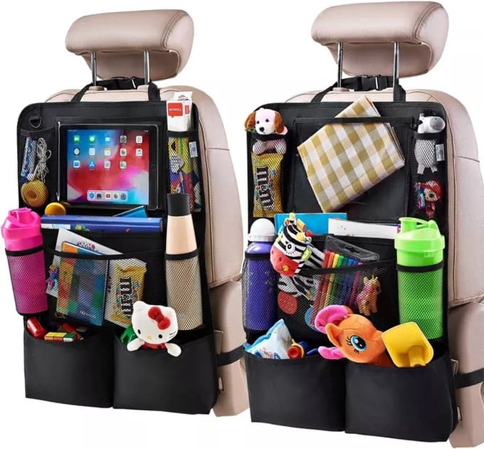 Luxyana® AO24P Premium Autostoel Organizer met Tablet Houder