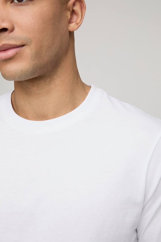 Basic Regular Fit T-shirt met ronde hals | White | Size XS