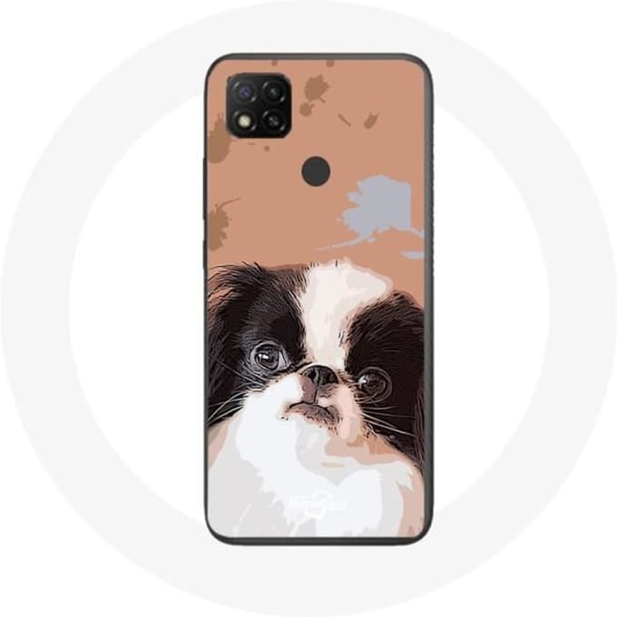 Xiaomi Redmi 9C hoesje Japanse spaniël Zwart-wit hondenras