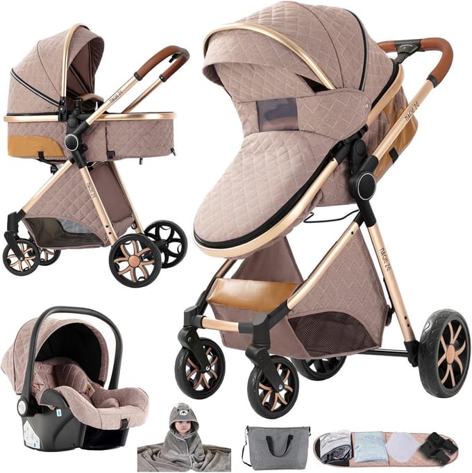 Kinderwagen 3 in 1 – Multifunctionele Wandelwagen – Babywagen - buggy stijl