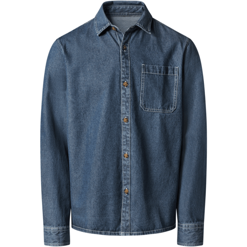 ESMARA MEN Denim heren overhemd (Blauw, M)