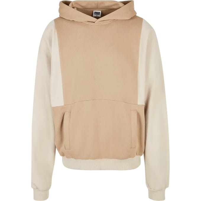 Urban Classics - Cut On Sleeve Hoodie/trui - S - Beige