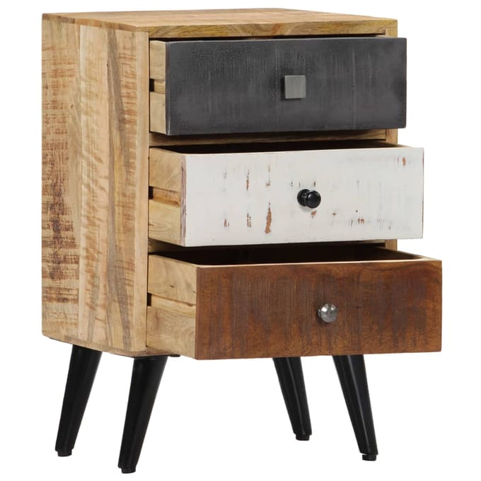 vidaXL - Nachtkastje - 40x30x60 - cm - massief - mangohout
