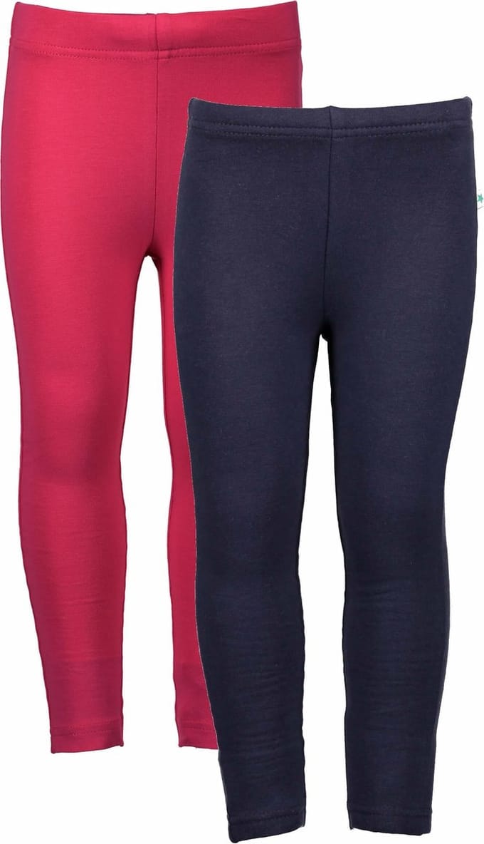 Blue Seven 2 PACK Bio Basic all season legging Donkerroze en Blauw - Maat 92
