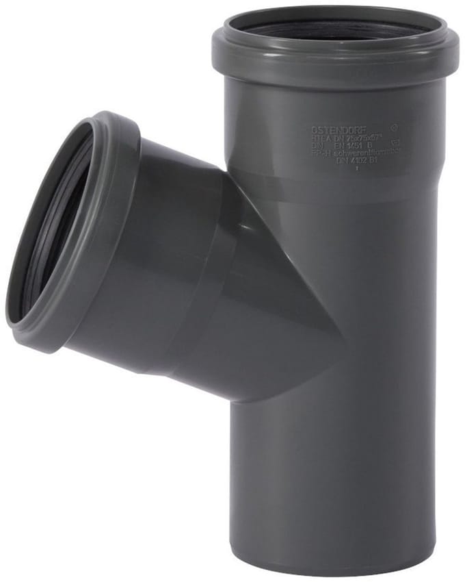 HTsafeEA Afvoerbocht 75mm 67 graden
