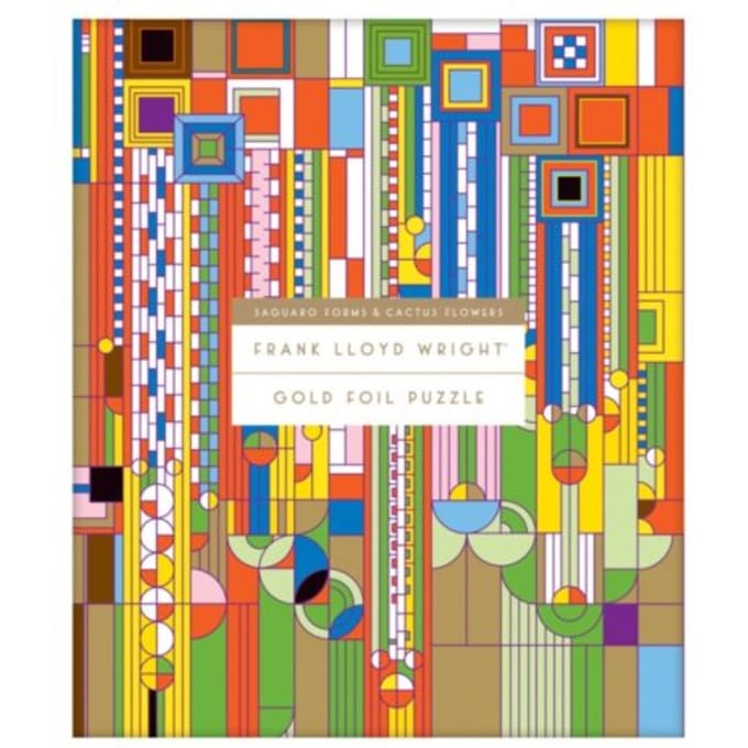 Frank Lloyd Wright Saguaro Cactus And Forms Foil Stamped 1000 Piece Puzzle - Galison