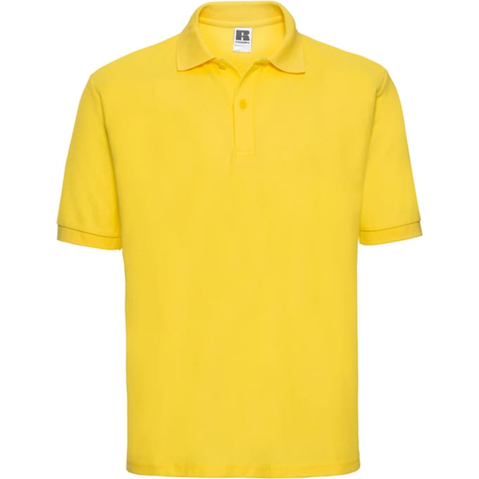 Russell Heren Klassiek Polycotton Poloshirt (Geel)