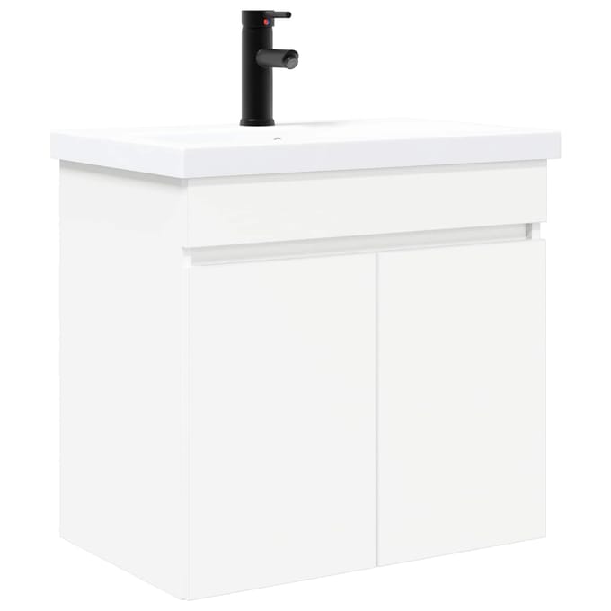 vidaXL - Badkamermeubel - met - kraan - Wit - 61 - x - 40 - x - 74,5 - cm