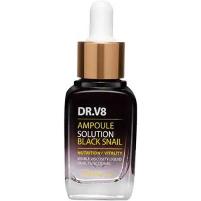 Farmstay, James V8 Ampoule Solution Zwarte Slak, 30 ml (30 ml) black
