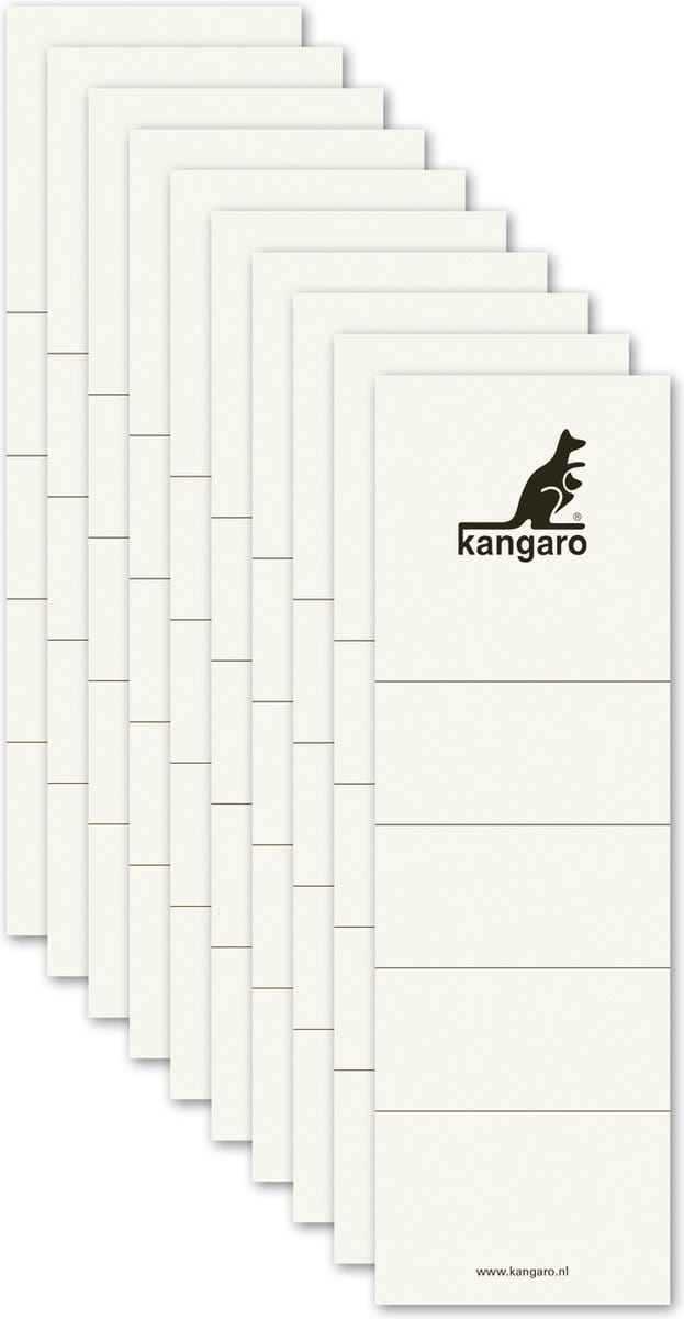 Kangaro ordneretiketten - zelfklevend - 10 stuks - 6x19cm