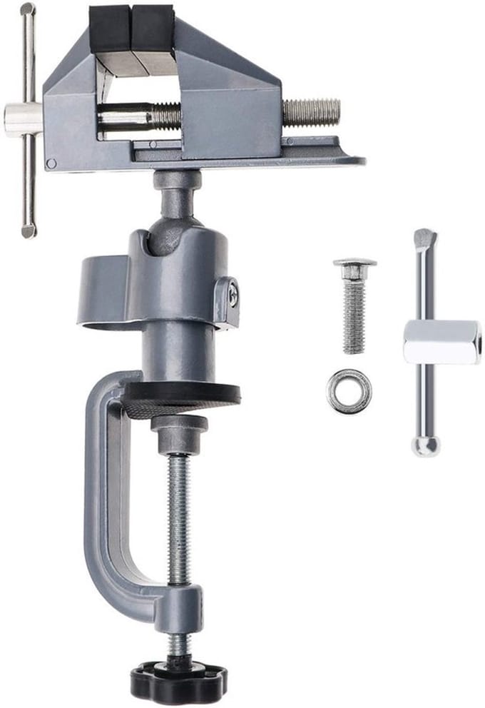 Allecto - Mini Tafelklem - Aluminium Legering - 360° Draaiend