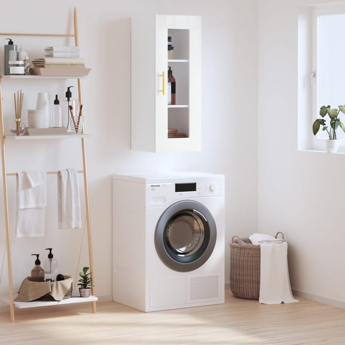 vidaXL - Bovenkast - 34,5x34x90 - cm - wit