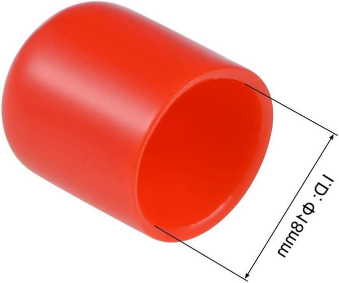 Rubberen Eindkappen - Flexibele Caps - Bescherming Meubels - Zacht Stevig PVC - 18 mm Binnendiameter - Rood