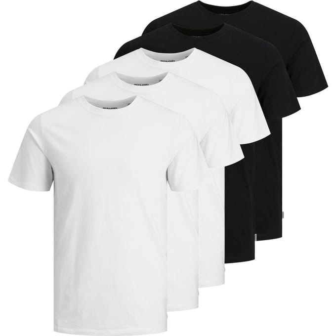JACK & JONES- JJEORGANIC BASIC TEE SS O-NE 5PK MP NOOS - Heren - T-shirt
