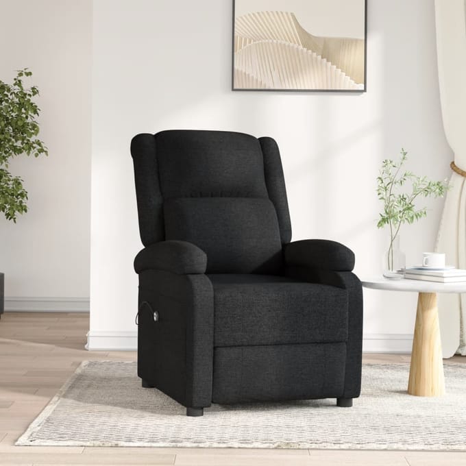 vidaXL - Fauteuil - verstelbaar - elektrisch - stof - zwart