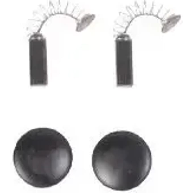 Accessoire voor grasmaaier kit Koolborstels met veren en clip-in doppen Heiniger