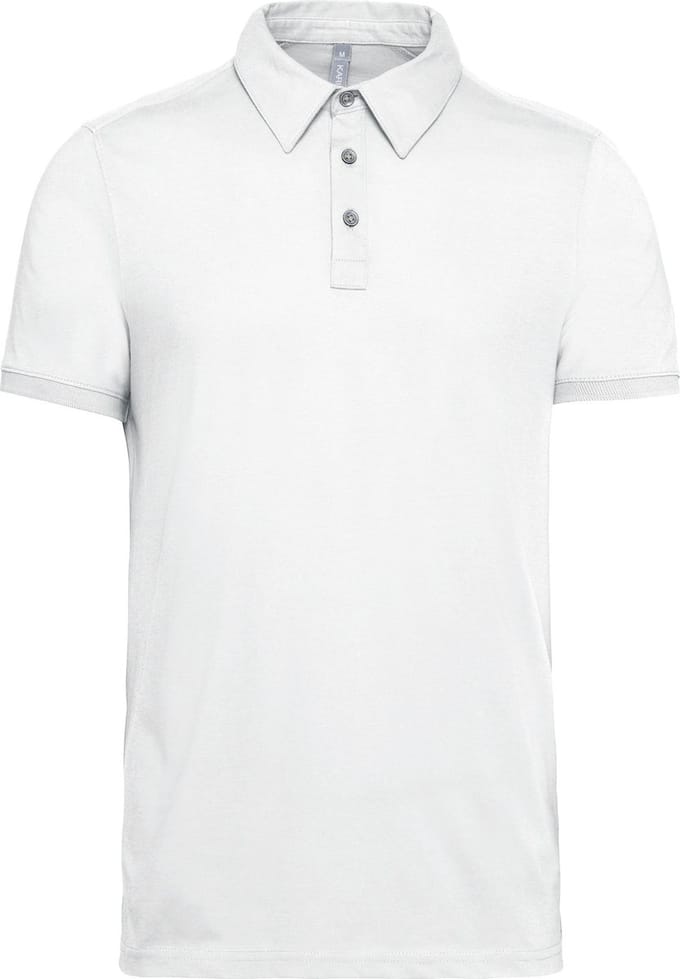 Kariban Herenpolo korte mouwen van jersey K262 - White - S