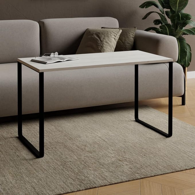 Industriële Rechthoekige Salontafel met Metalen Frame