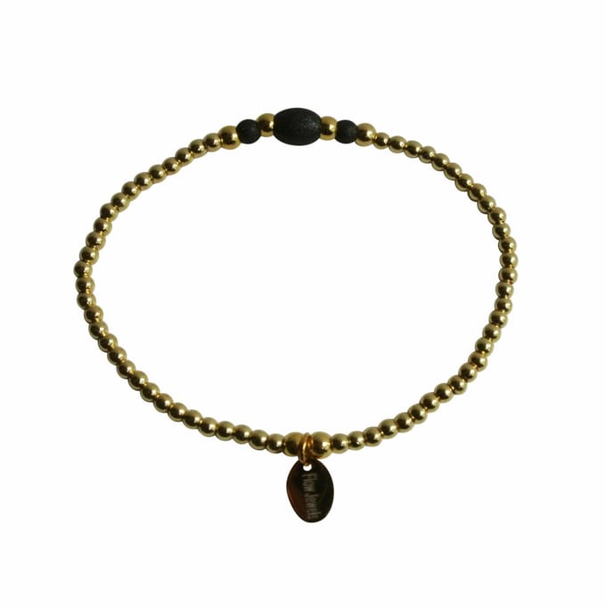 FlowJewels - armband - stainless steel - goud kleurig - stardust
