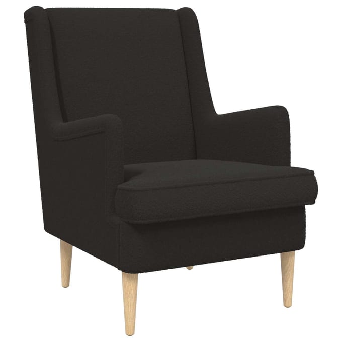 vidaXL - Fauteuil - Zwart - Bouclé