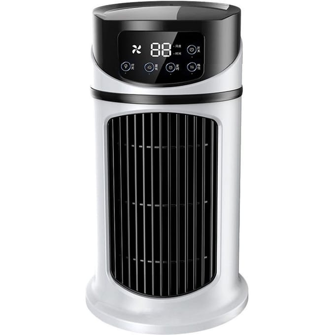 Draagbare Airconditioner Ventilator Verdampende Mini Luchtkoeler met Timer Stille USB Desktop Koelventilator black
