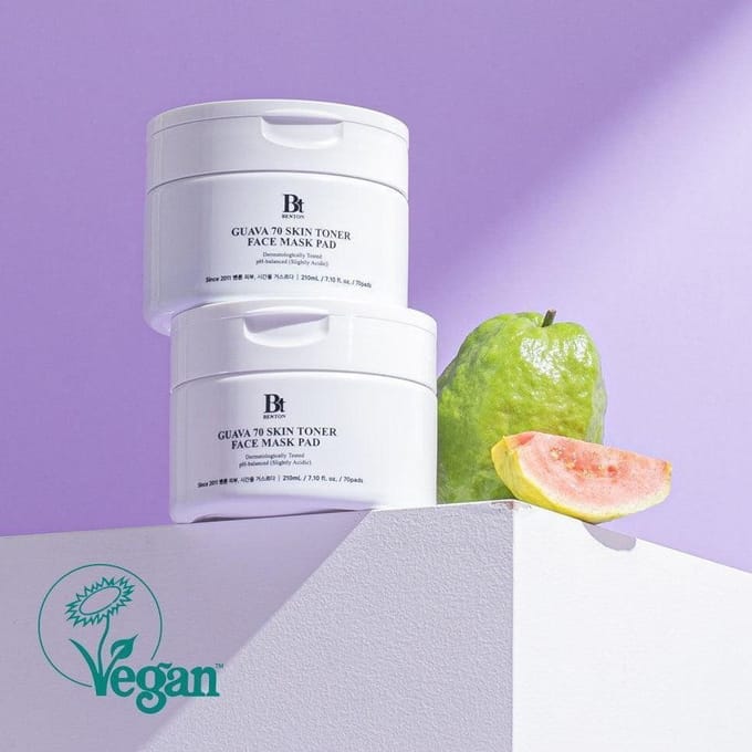[BENTON] Masque Visage Tonifiant Guava 70 Pad 210ml 70Pièces white
