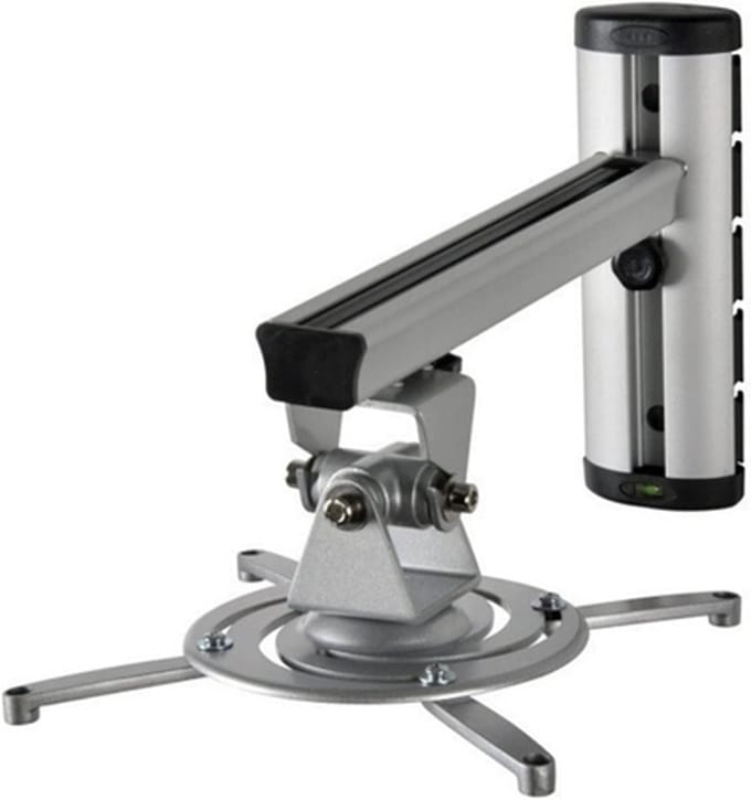 Projectorstandaard - Projectorbeugel - Presentaties Geven - 360° Draaibaar - 375 mm Uitschuifbaar - Zilver