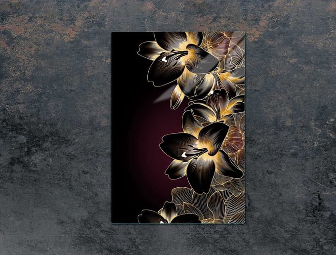 TMK ArtDeko - Snijplank - 35x52 cm - Glas - Orchidee