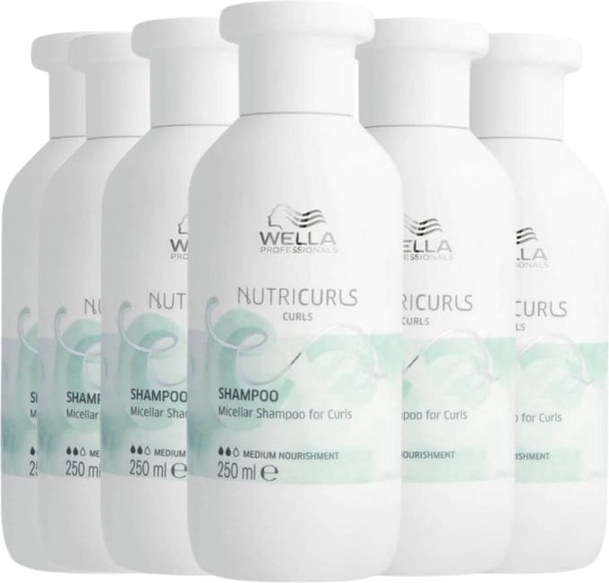 Wella Nutricurls Shampoo Waves 250ml - 6 Stuks - Voordeelverpakking