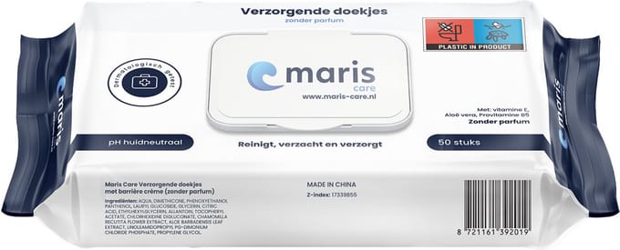 Maris Care Verzorgende doekjes parfumvrij - 50 stuks