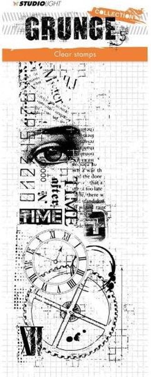 Stempel - Clear stamp - Studio Light - 297x105mm Grunge collection nr.336 (STAMPSL336)