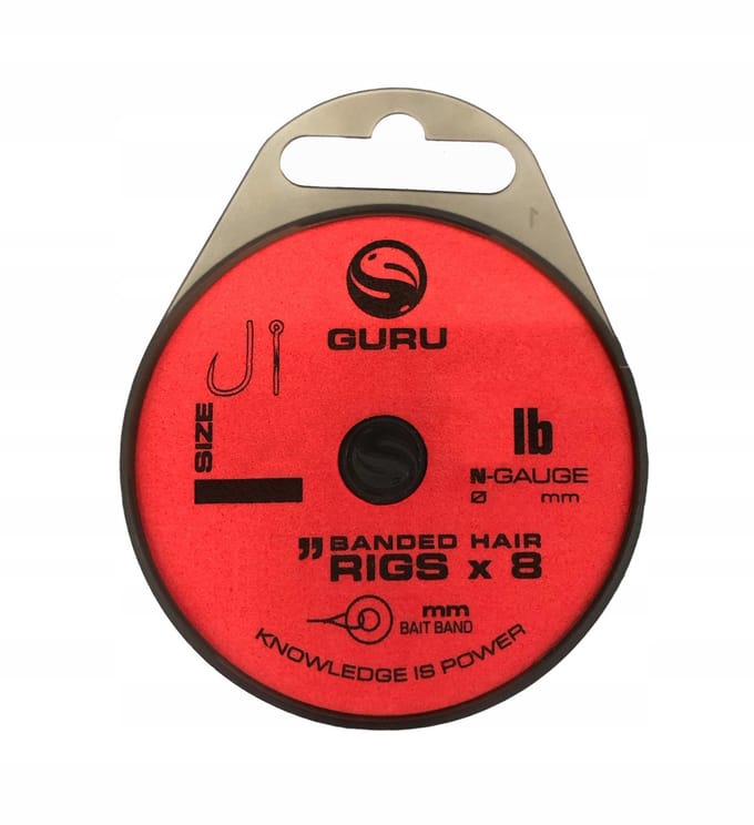 Guru QM1 Bait Bands Rig 15" - Kant-en-klare haken met elastiek