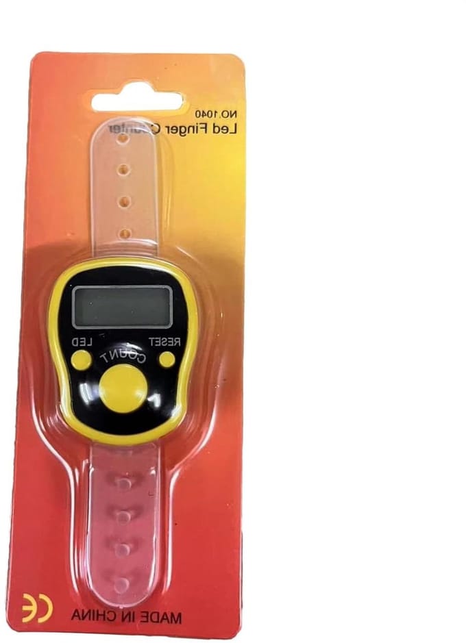 Digitale Vingerteller - Clicker Telteller - Activiteiten Bijhouden - Lichtgewicht Ontwerp - Compact Formaat - Geel