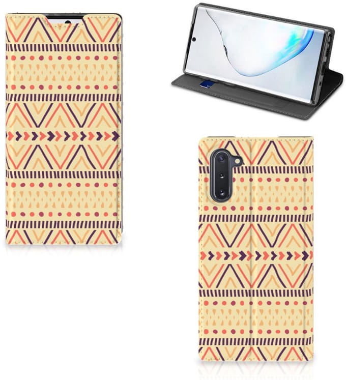 Samsung Galaxy Note 10 Hoesje met Magneet Aztec Yellow