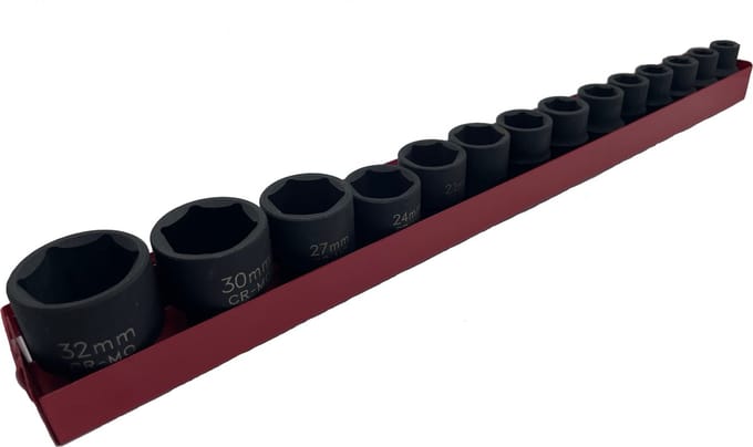 Slagdoppen set metrisch 14 delig Profi serie, krachtdoppen 1/2”