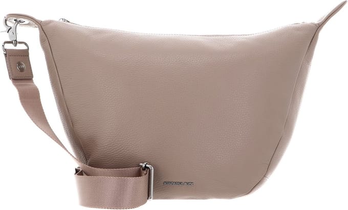 MANDARINA DUCK Leren Schoudertas Mellow Leather Hobo Bag Warm Taupe